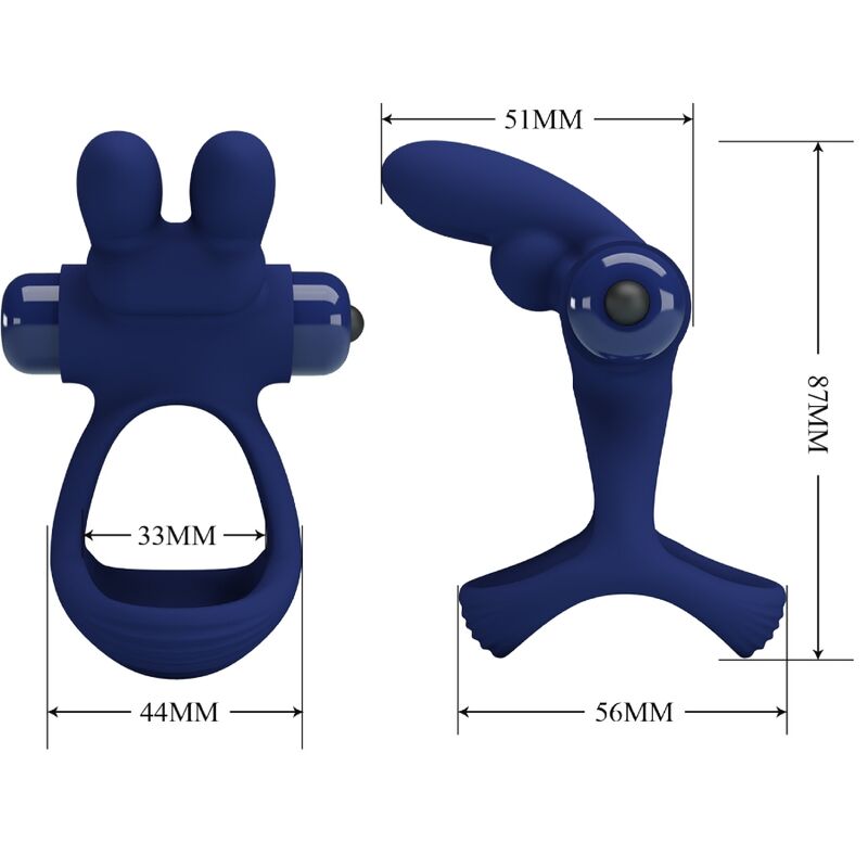 PRETTY LOVE - FRANCISCO DOUBLE ANNEAU VIBRANT LAPIN BLEU – Image 7