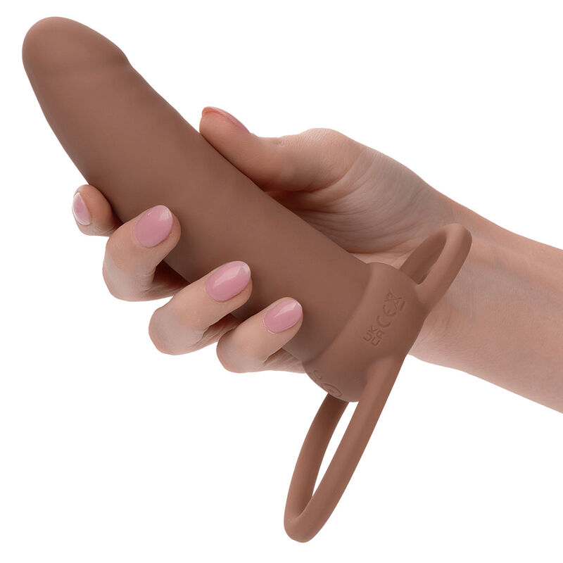 CALEXOTICS - MAXX THICK DOUBLE PÉNÉTRATEUR 10 VIBRATIONS MARRON – Image 7