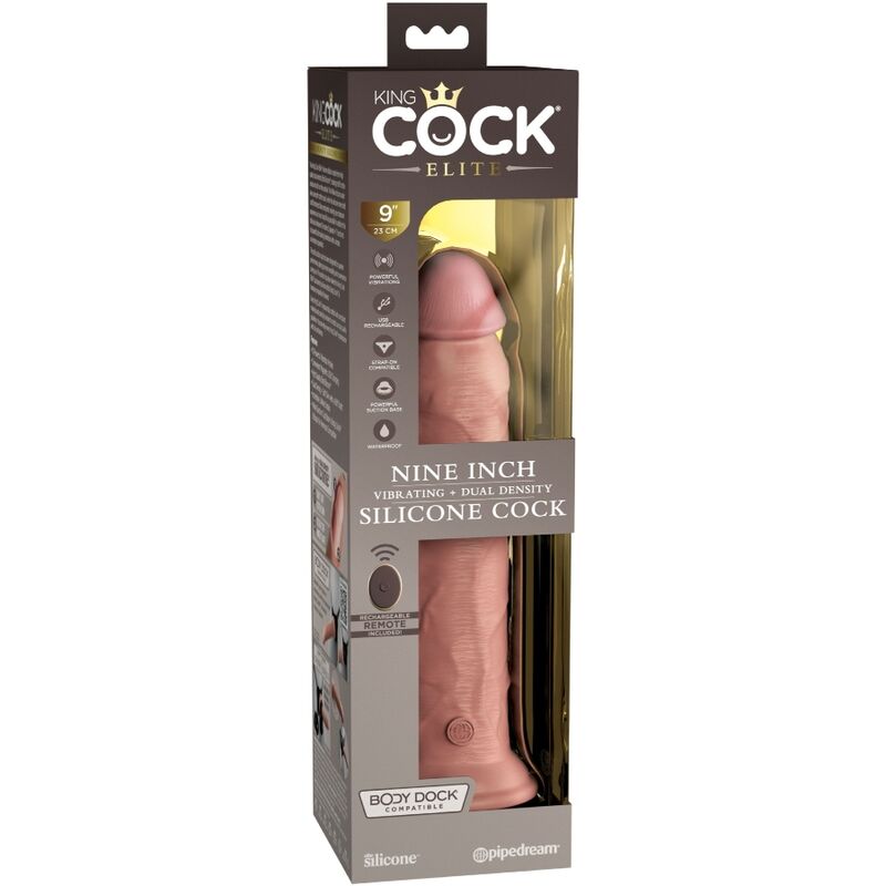 KING COCK - ELITE VIBRATEUR GODE RÉALISTE & TÉLÉCOMMANDE EN SILICONE 23 CM – Image 7