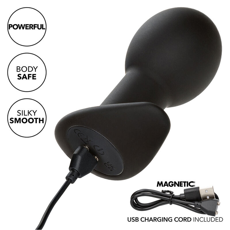 CALEXOTICS - ROCK BOTTOM PLUG ANAL 10 VIBRATIONS SILICONE NOIR – Image 7