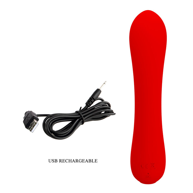 PRETTY LOVE - VIBRATEUR RECHARGEABLE PRESCOTT ROUGE – Image 8