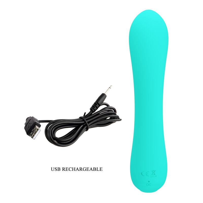 PRETTY LOVE - VIBRATEUR RECHARGEABLE PRESCOTT VERT AQUA – Image 8