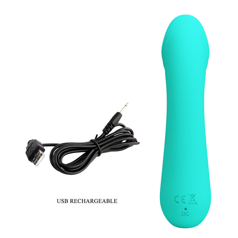 PRETTY LOVE - VIBRATEUR RECHARGEABLE CETUS VERT AQUA – Image 8