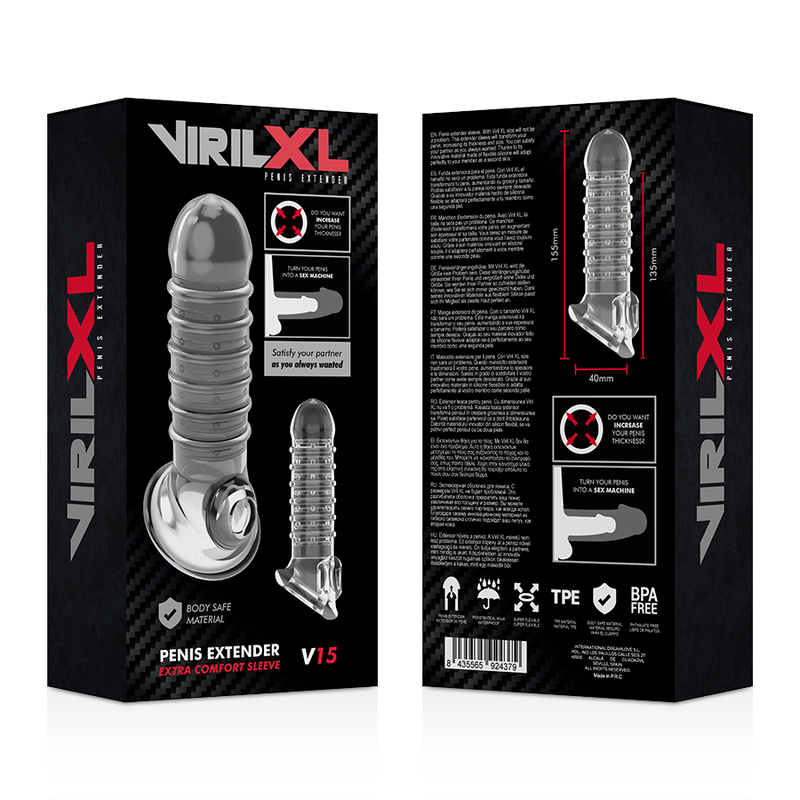 VIRILXL - EXTENSION DE PÉNIS ET GAINE V15 TRANSPARENTE – Image 8