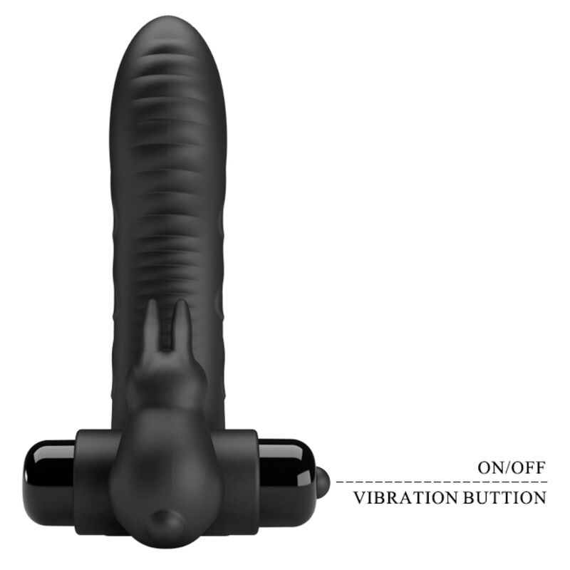 PRETTY LOVE - COUVERCLE DE DOIGT VIBRATEUR LAPIN NOIR VANCE – Image 8