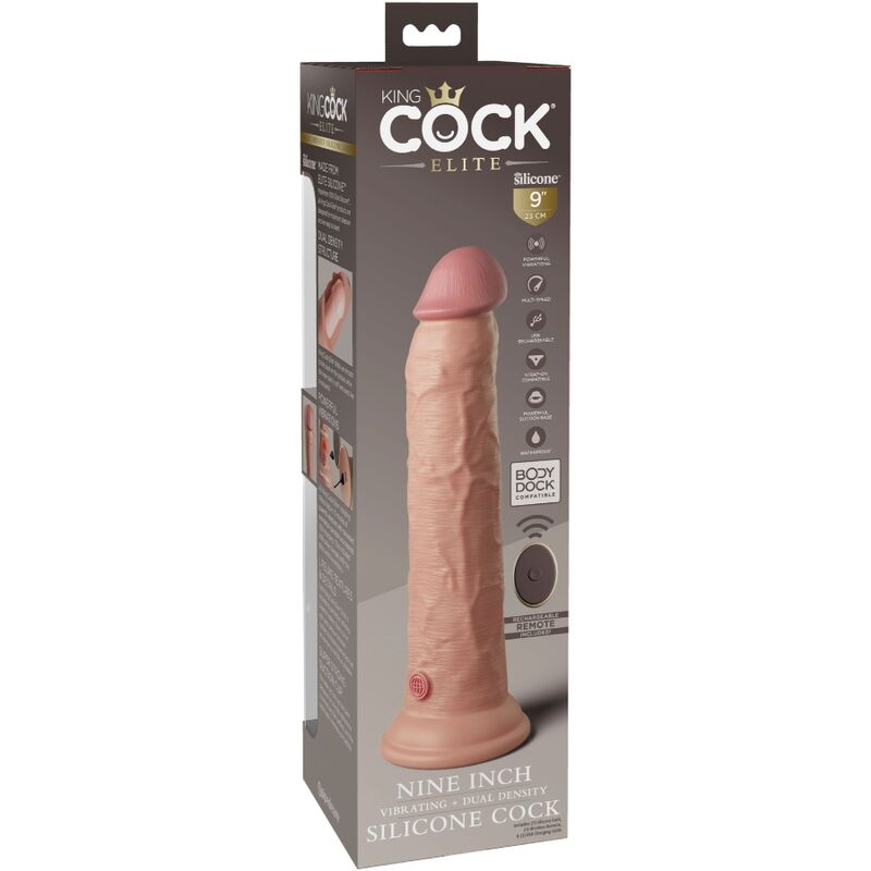 KING COCK - ELITE VIBRATEUR GODE RÉALISTE & TÉLÉCOMMANDE EN SILICONE 23 CM – Image 8