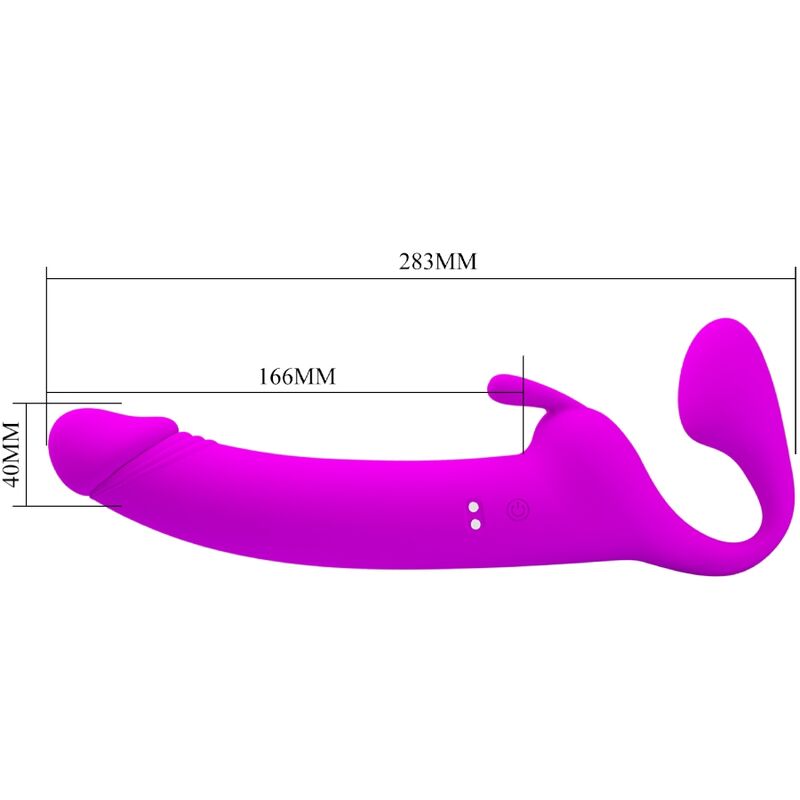 PRETTY LOVE - ZANINI STRAPLESS STRAP-ON 10 VIBRATIONS VIOLET – Image 8