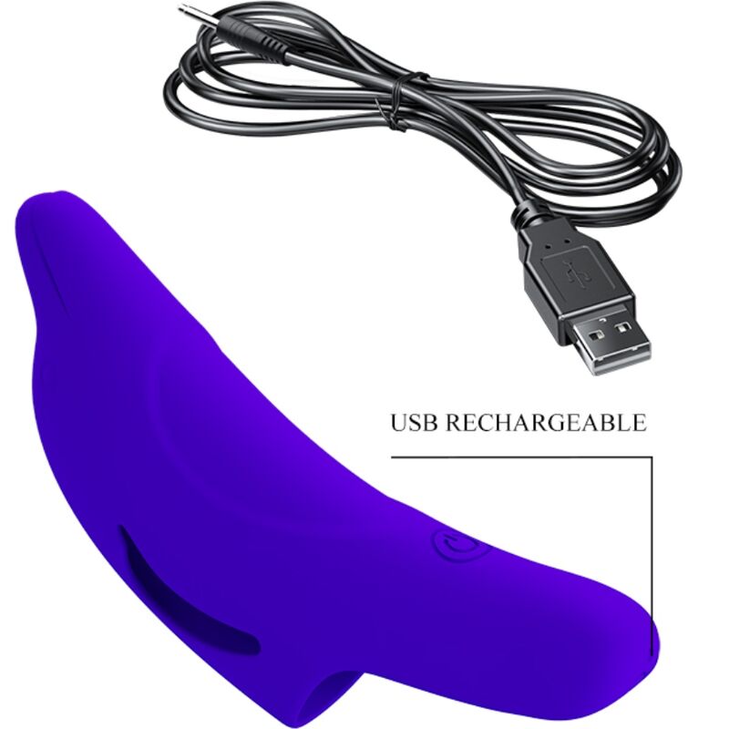 PRETTY LOVE - PUISSANT STIMULATEUR DE DOIGTS BLEU FONCÉ DELPHINI – Image 8