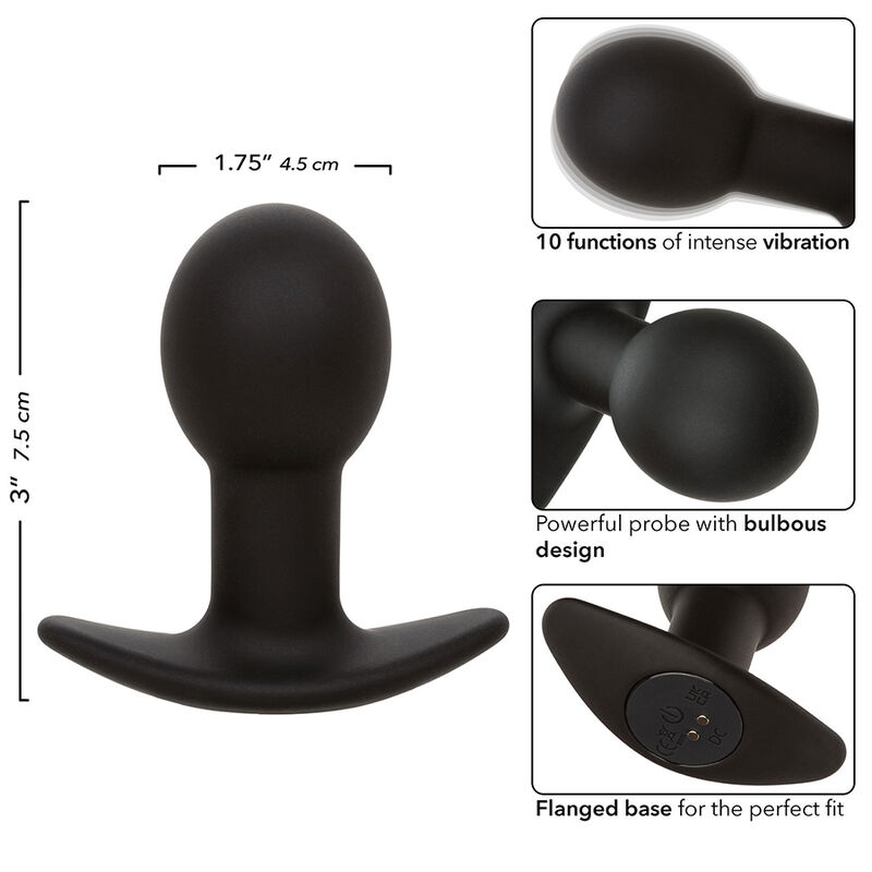 CALEXOTICS - ROCK BOTTOM PLUG ANAL 10 VIBRATIONS SILICONE NOIR – Image 8