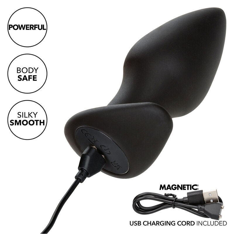 CALEXOTICS - ROCK BOTTOM PLUG ANAL PARFAIT 10 VIBRATIONS SILICONE NOIR – Image 8