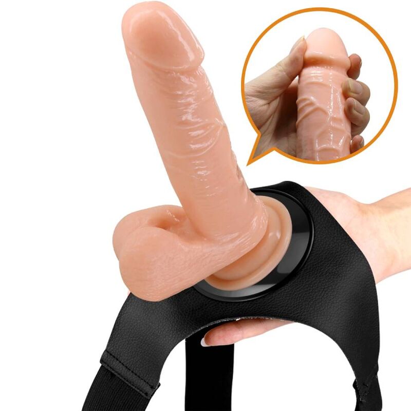 PRETTY LOVE - HARNAIS SLIPS HARNAIS UNIVERSEL AVEC GODE TOM 20 CM NATUREL – Image 8