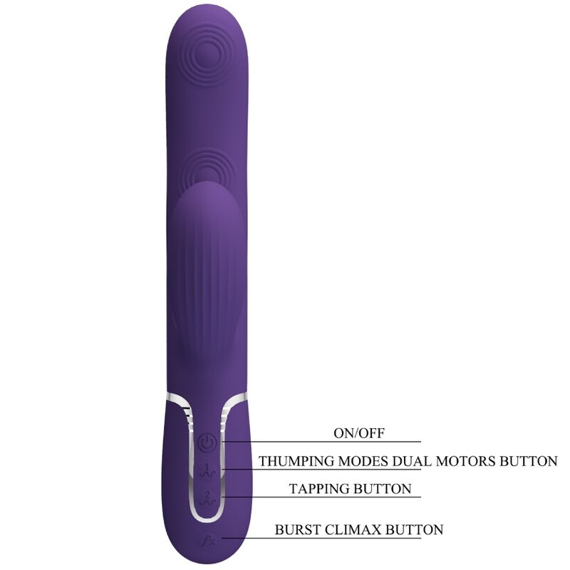 PRETTY LOVE - PERLITA VIBRATEUR G-SPOT 3 EN 1 MULTIFONCTION VIOLET – Image 9