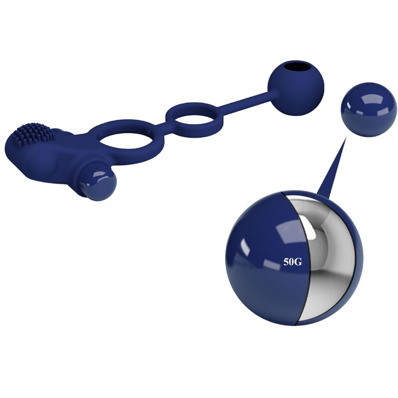 PRETTY LOVE - REMINGTON DOUBLE ANNEAU VIBRANT AVEC PLUG BLEU – Image 9