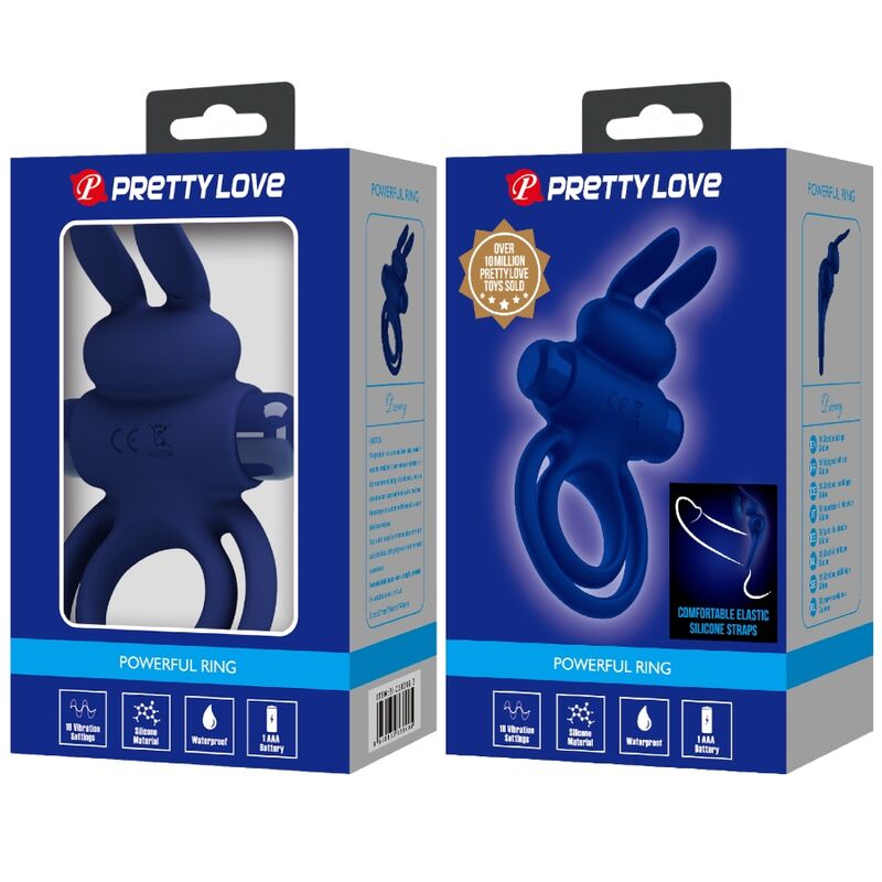 PRETTY LOVE - DAREY DOUBLE ANNEAU VIBRANT LAPIN BLEU – Image 9