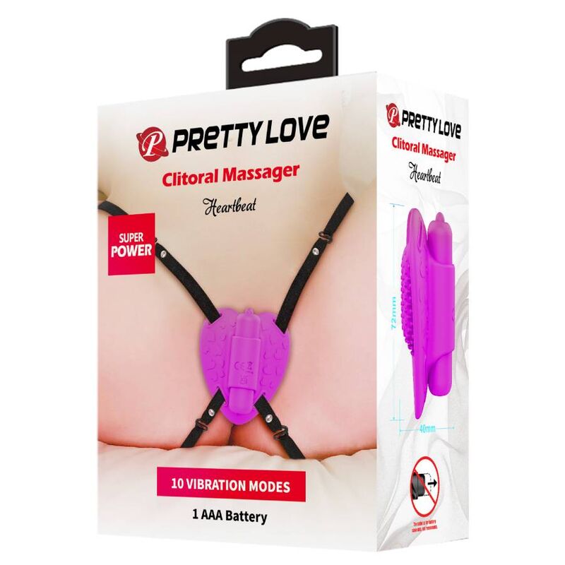 PRETTY LOVE - MASSEUR DE CLITORIS HEARTBEAT 10 MODES DE VIBRATION VIOLET – Image 9