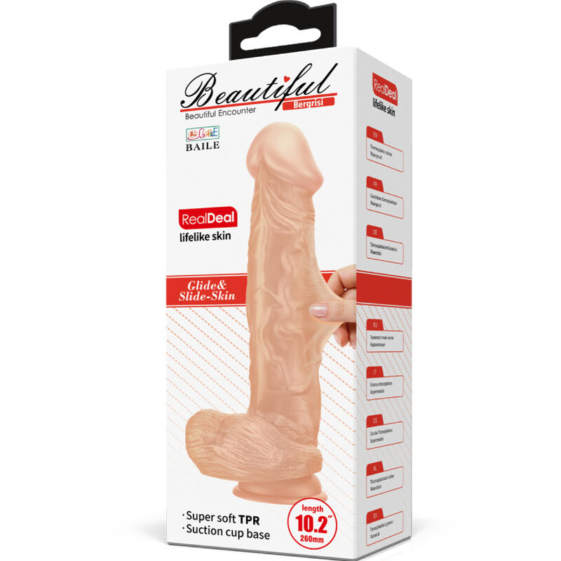 BAILE - BELLE RENCONTRE BERGRISI GODE RÉALISTE FLEXIBLE 26 CM NATUREL – Image 9