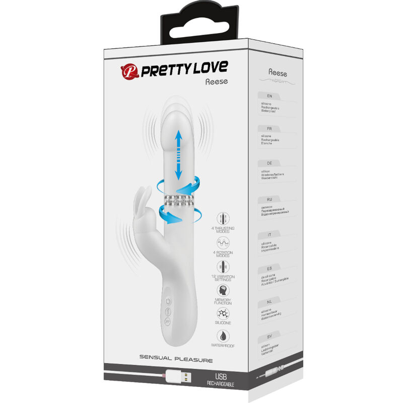 PRETTY LOVE - VIBRATEUR REESE AVEC ROTATION ARGENTÉE – Image 9