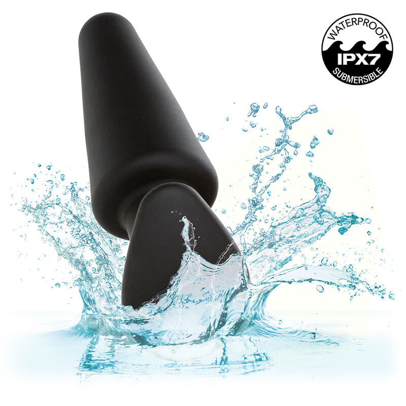 CALEXOTICS - ROCK BOTTOM TAPERED ANAL PLUG 10 VIBRATIONS SILICONE NOIR – Image 9