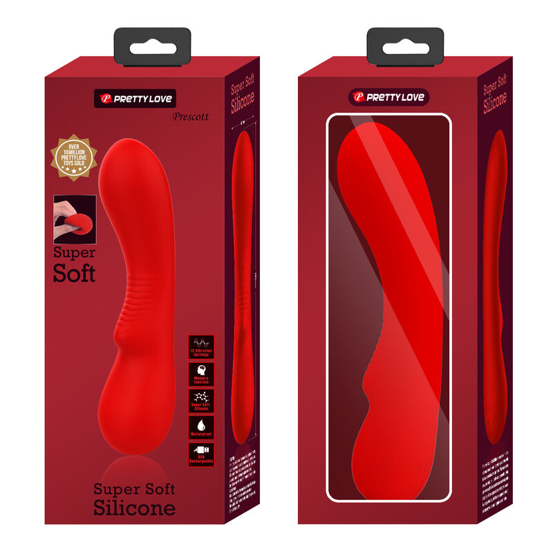 PRETTY LOVE - VIBRATEUR RECHARGEABLE PRESCOTT ROUGE – Image 9