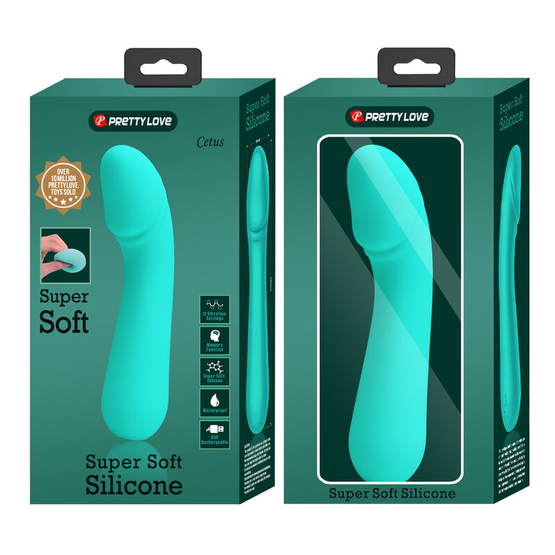 PRETTY LOVE - VIBRATEUR RECHARGEABLE CETUS VERT AQUA – Image 9