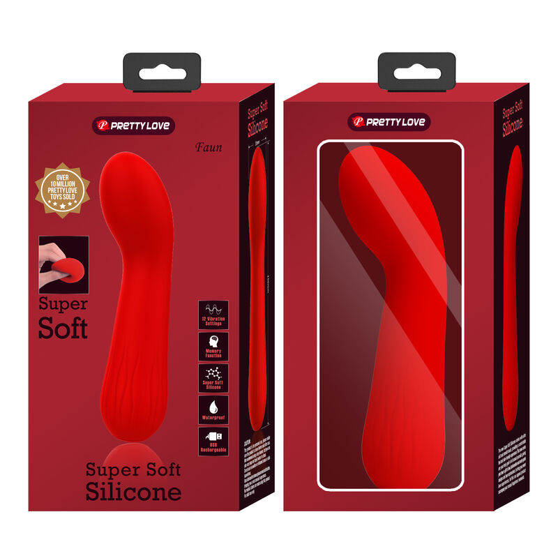PRETTY LOVE - VIBRATEUR RECHARGEABLE FAUN ROUGE – Image 9
