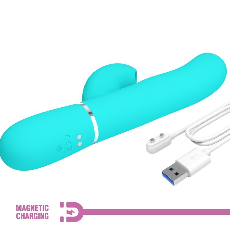 PRETTY LOVE - PERLITA VIBRATEUR MULTIFONCTION 3 EN 1 POINT G VERT AQUA – Image 9