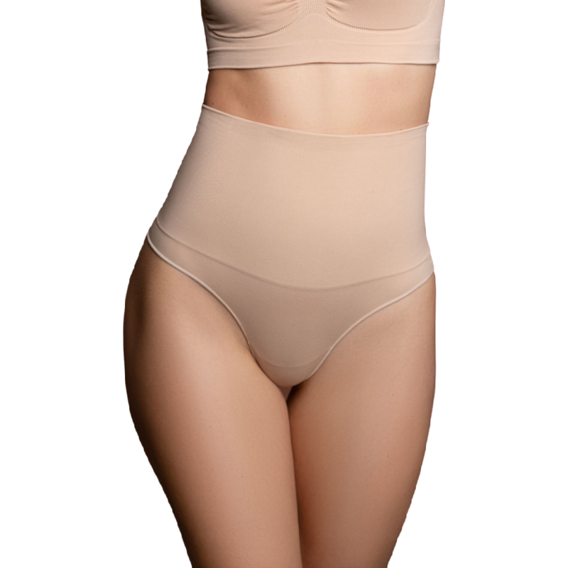 BYE-BRA - FAONNEUR SANS POINTS STYLE STRING BEIGE TAILLE XL – Image 2
