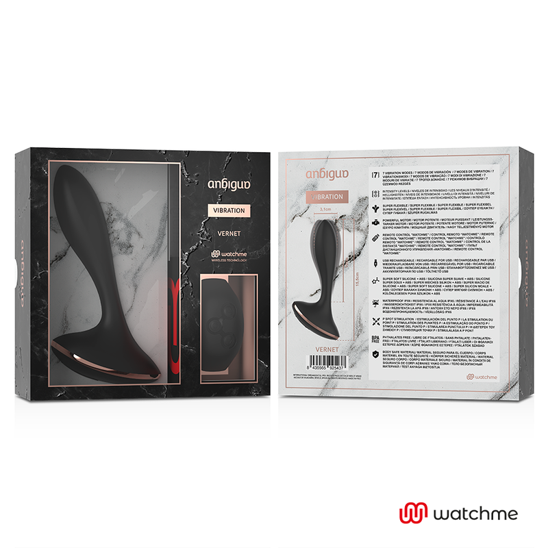 ANBIGUO - WATCHME VIBRATEUR TÉLÉCOMMANDE PLUG ANAL VERNET – Image 8
