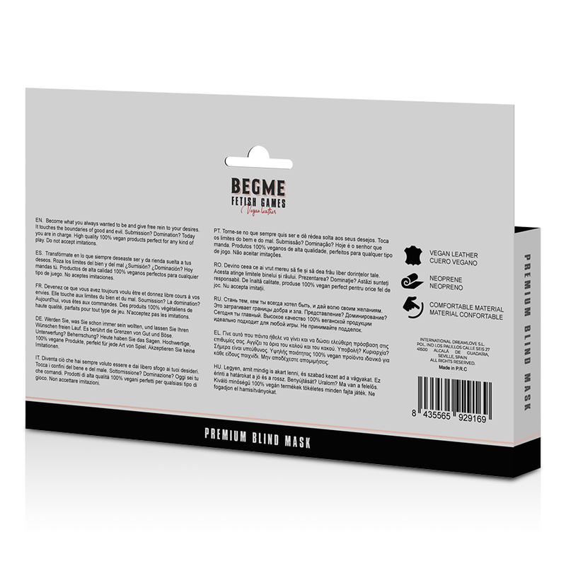 BEGME - MASQUE AVEUGLE PREMIUM ÉDITION ROUGE AVEC DOUBLURE EN NÉOPRÈNE – Image 6