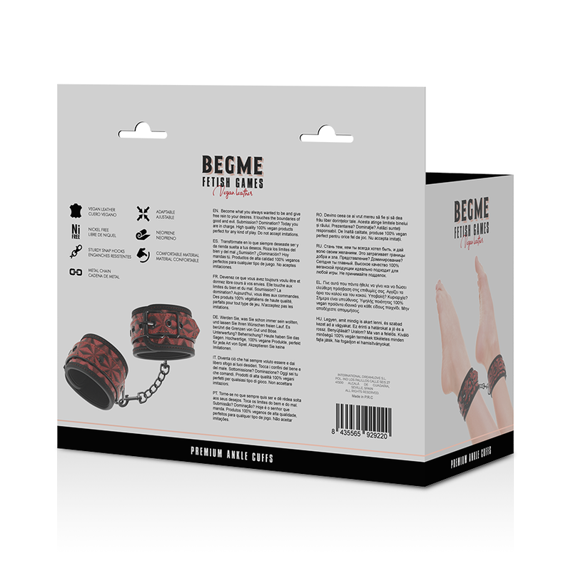 BEGME - CHEVILLES PREMIUM ÉDITION ROUGE AVEC DOUBLURE EN NÉOPRÈNE – Image 10