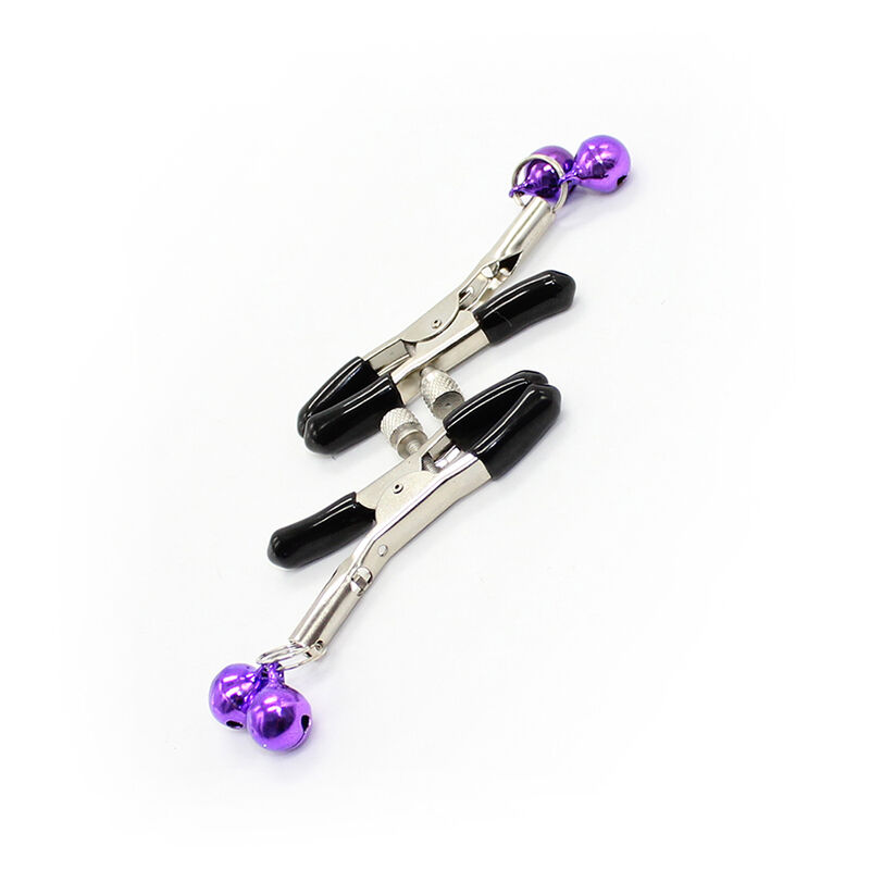 OHMAMA FETISH - Pinces à tétons AVEC CLOCHE LILAS – Image 3