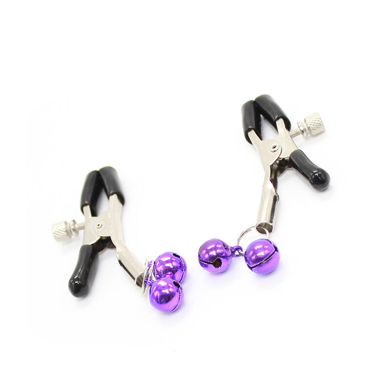 OHMAMA FETISH - Pinces à tétons AVEC CLOCHE LILAS – Image 4