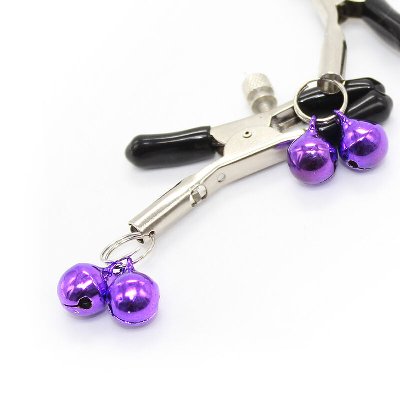 OHMAMA FETISH - Pinces à tétons AVEC CLOCHE LILAS – Image 5