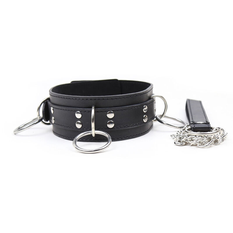OHMAMA FETISH - COLLIER DE SOUMISSION AVEC 3 ANNEAUX – Image 3