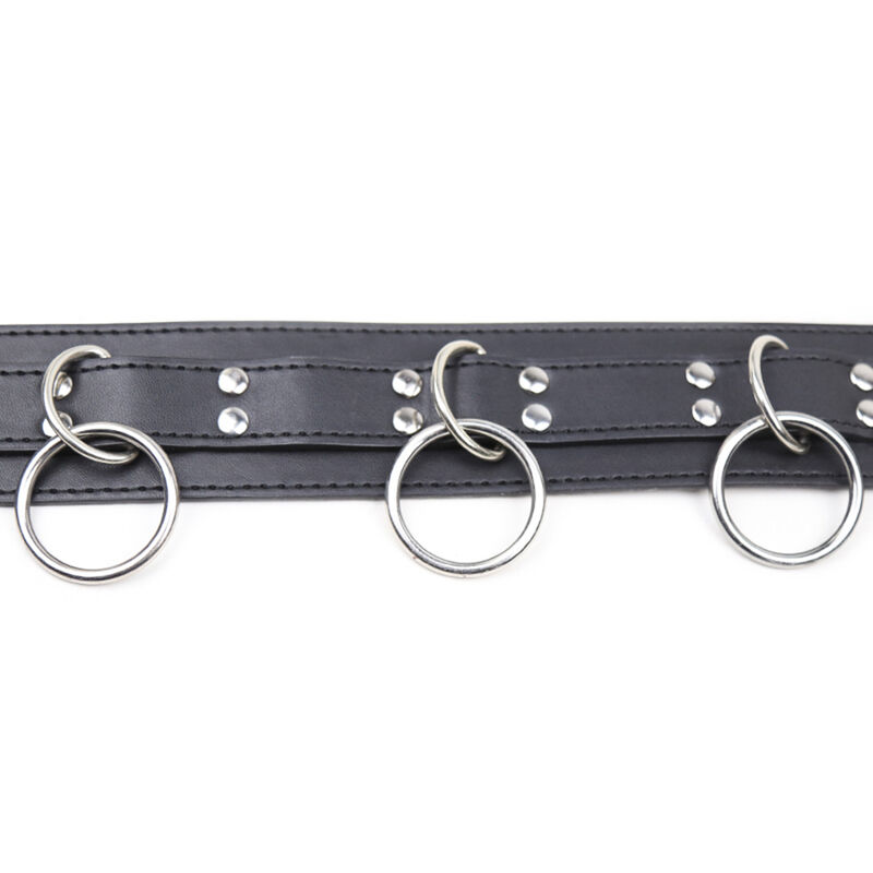 OHMAMA FETISH - COLLIER DE SOUMISSION AVEC 3 ANNEAUX – Image 5