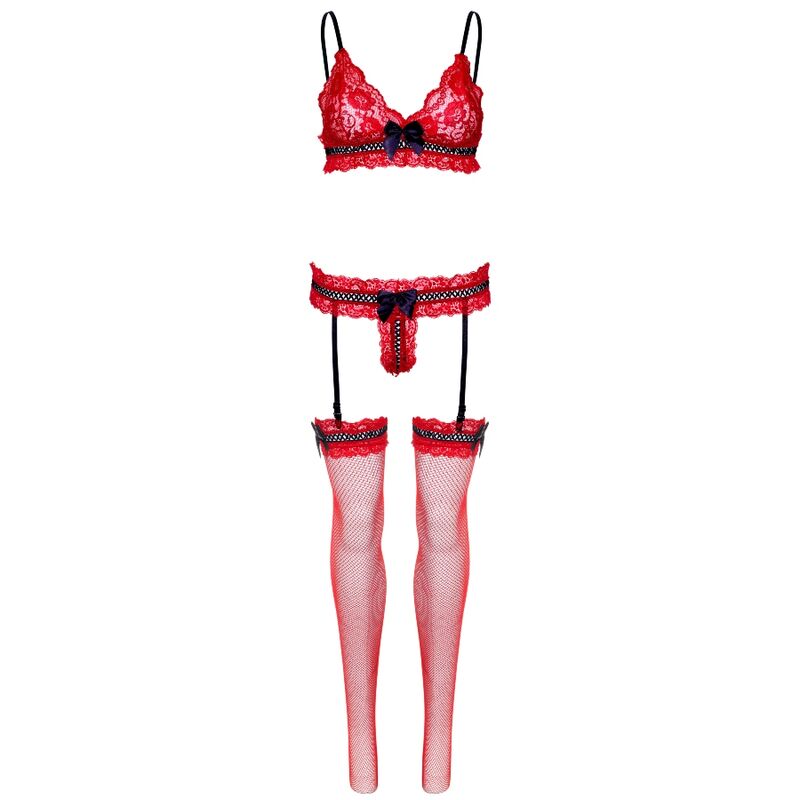 LEG AVENUE - ENSEMBLE TROIS PIÈCES TAILLE UNIQUE - ROUGE – Image 6