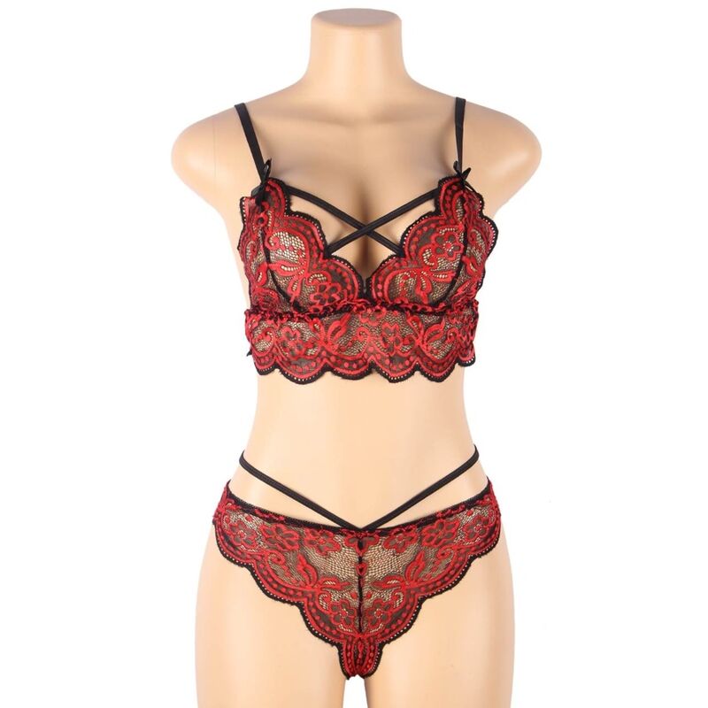 SUBBLIME - SET ENSEMBLE DEUX PIÈCES TOP ET CULOTTE EN DENTELLE L/XL – Image 8