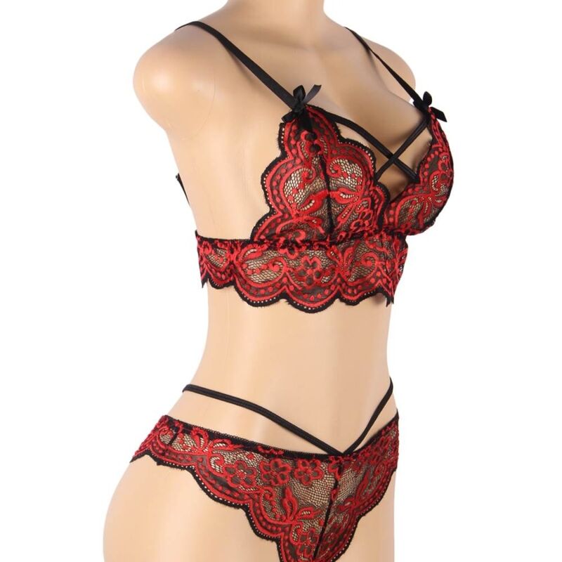 SUBBLIME - SET ENSEMBLE DEUX PIÈCES TOP ET CULOTTE EN DENTELLE L/XL – Image 9