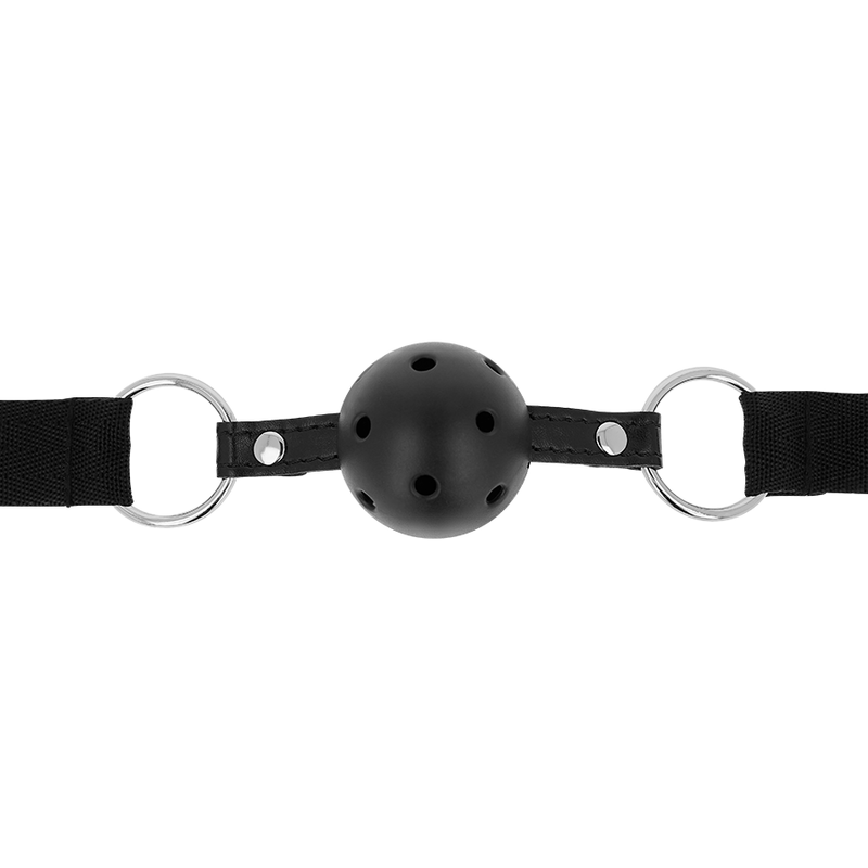 OHMAMA FETISH BALL GAG RESPIRANT EN TISSU NOIR – Image 2