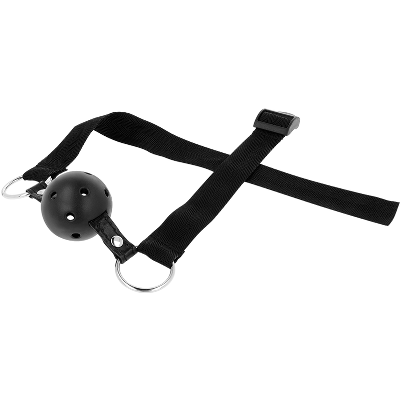OHMAMA FETISH BALL GAG RESPIRANT EN TISSU NOIR – Image 3