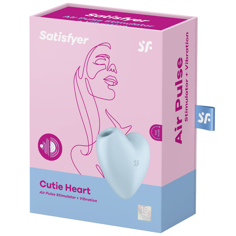 SATISFYER - CUTIE HEART STIMULATEUR ET VIBRATEUR DE PULSE D'AIR BLEU – Image 4