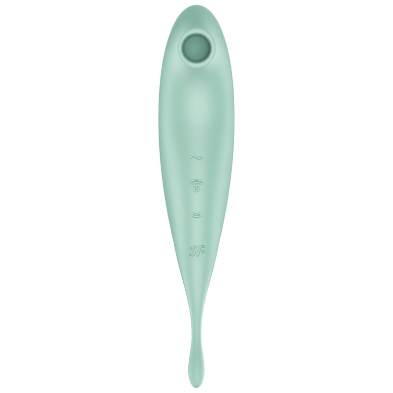 SATISFYER - APPLICATION DE STIMULATEUR ET VIBRATEUR TWIRLING PRO+ VERT – Image 2