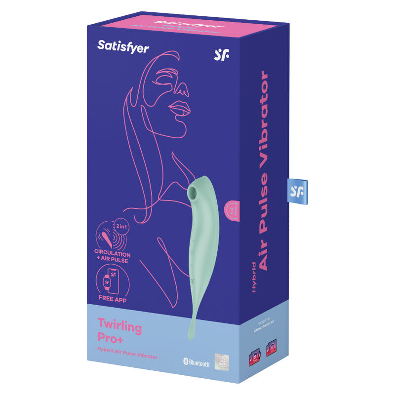 SATISFYER - APPLICATION DE STIMULATEUR ET VIBRATEUR TWIRLING PRO+ VERT – Image 3