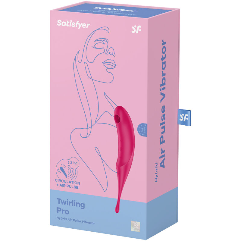 SATISFYER - STIMULATEUR ET VIBRATEUR TWIRLING PRO AIR PULSE ROUGE – Image 4