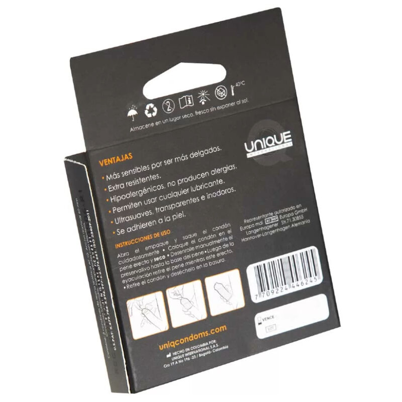 UNIQ - CLASSIC PRÉSERVATIFS SANS LATEX 3 UNITÉS – Image 2