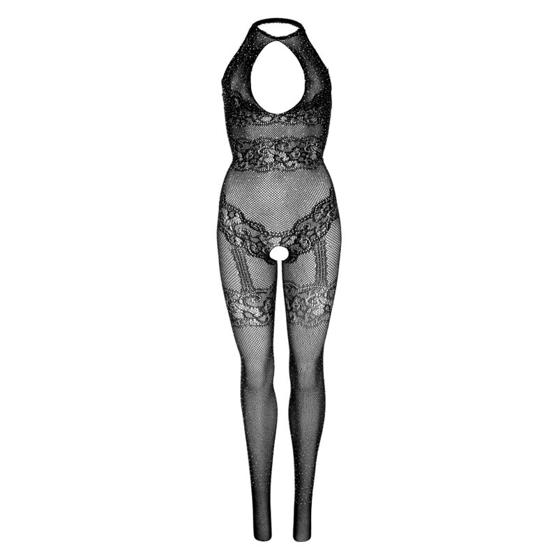 LEG AVENUE - BODYSTOCKING RÉSILLE SANS COUTURE TAILLE UNIQUE - NOIR – Image 3