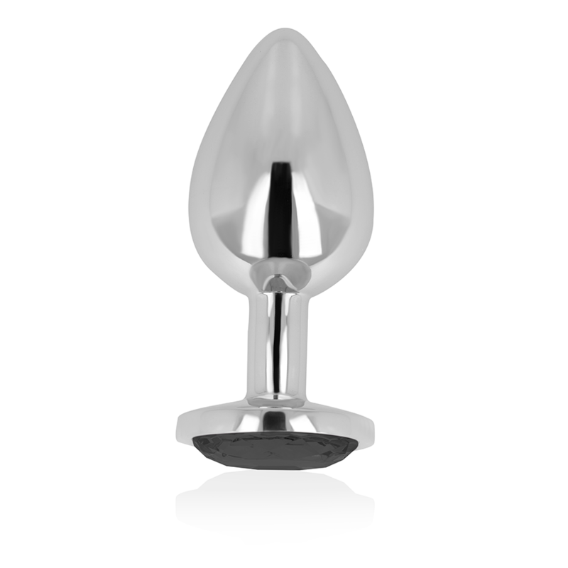 OHMAMA - PLUG ANAL AVEC CRISTAL NOIR 8 CM – Image 2