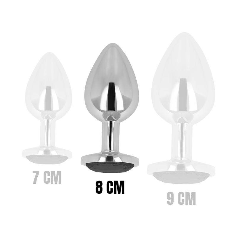 OHMAMA - PLUG ANAL AVEC CRISTAL NOIR 8 CM – Image 4