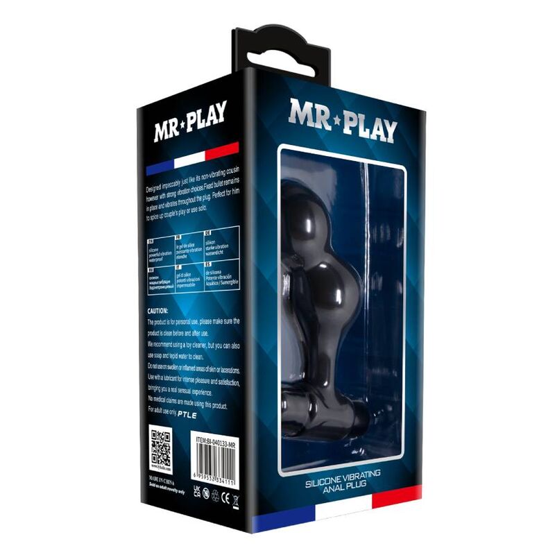 MR PLAY - PLUG ANAL VIBRATEUR EN SILICONE NOIR – Image 10