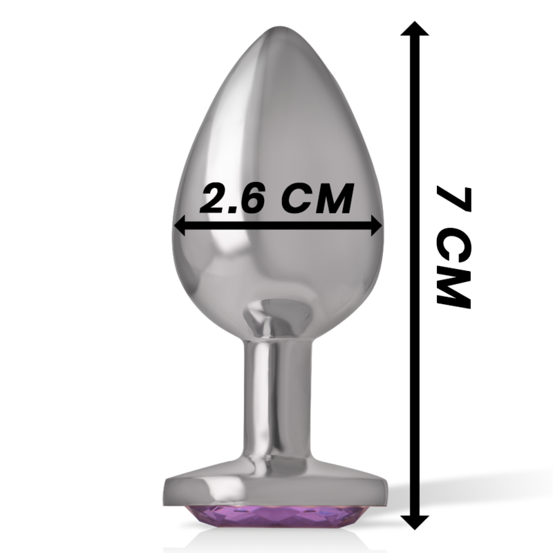 INTENSE - PLUG ANAL EN MÉTAL ALUMINIUM AVEC CRISTAL VIOLET TAILLE S – Image 4